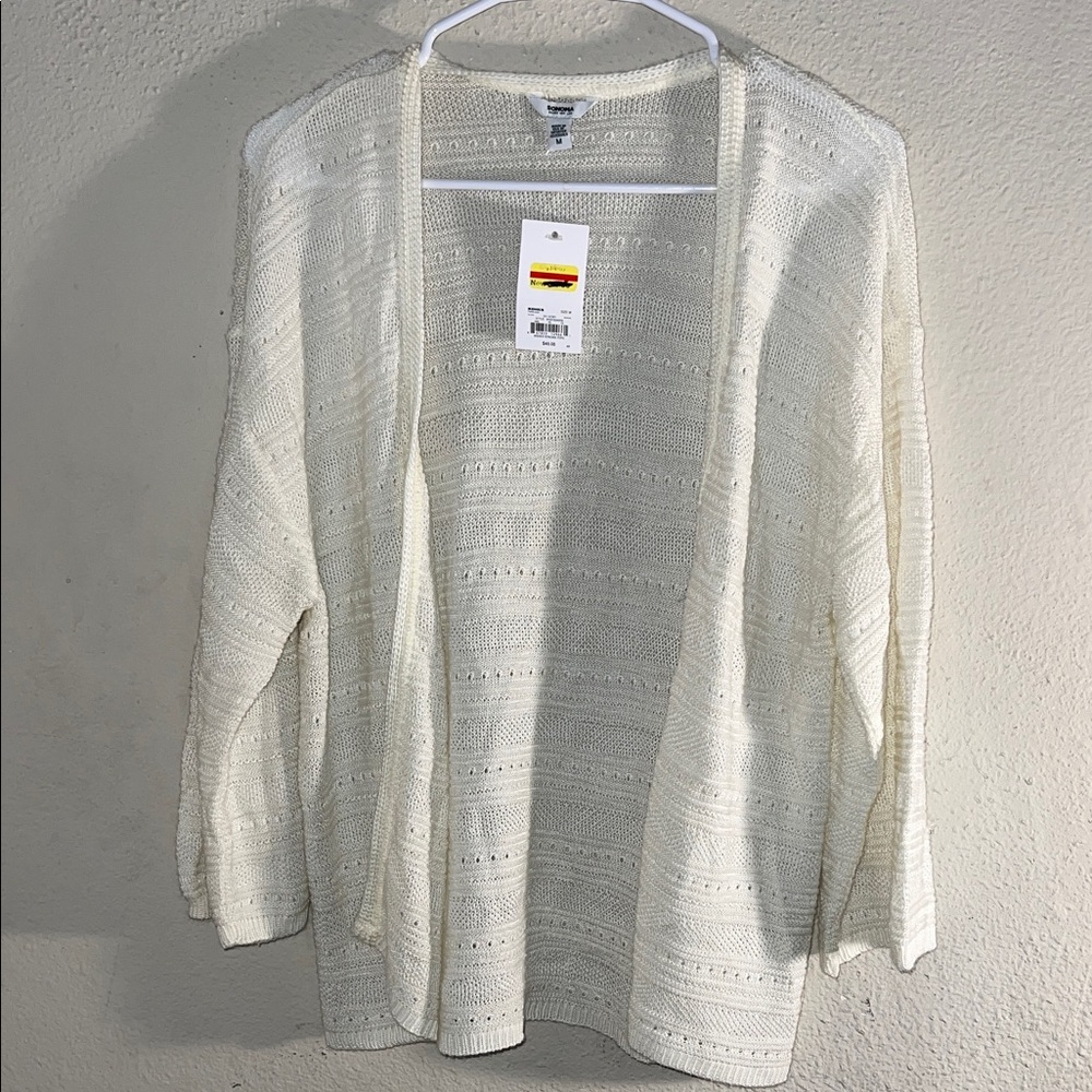 Sonoma Women's Ivory Open-Front Cardigan 

New With Tags